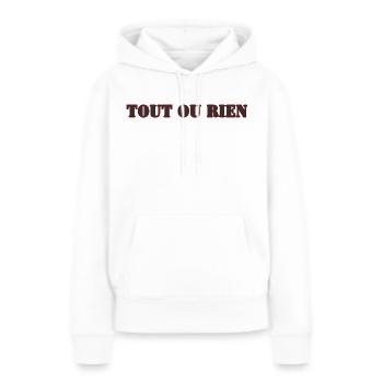 TOUT OU RIEN - Sweat à capuche Premium bio Femme - blanc - Devant - Julia (174cm)