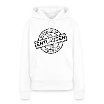 ABSCHLUSS 2025 - ABSCHLUSSKLASSE - ABSCHLUSSPRÜFUN - Frauen Premium Bio Hoodie - Weiß - Vorne - Julia (174cm)