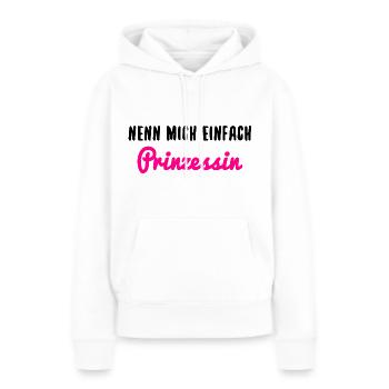Princess Saying Call Me Simple - Women’s Premium Organic Hoodie - white - Front - Julia (174cm)