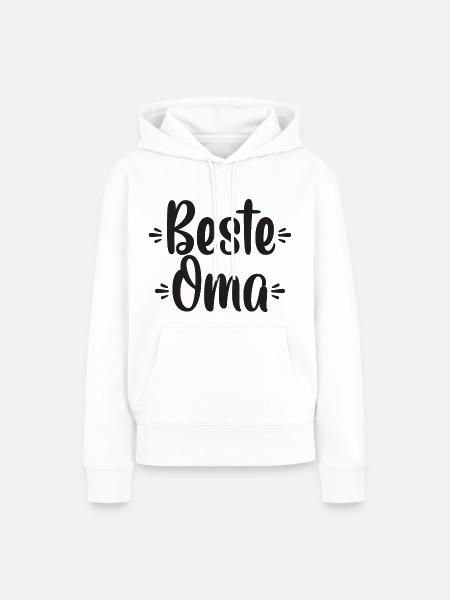 Beste Oma - Frauen Premium Bio Hoodie - Weiß