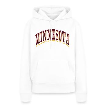 Minnesota - Sweat à capuche Premium bio Femme - blanc - Devant - Julia (174cm)