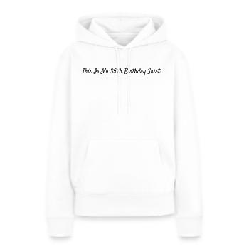 35-jähriges Jubiläum, 35-jähriges Jubiläum - Frauen Premium Bio Hoodie - Weiß - Vorne - Julia (174cm)