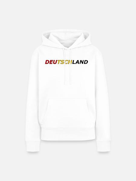 Deutsche Farben Fanshirt - Frauen Premium Bio Hoodie - Weiß