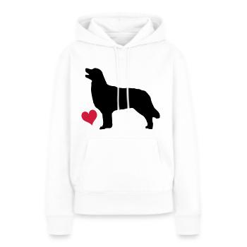 retriever - Sweat à capuche Premium bio Femme - blanc - Devant - Julia (174cm)