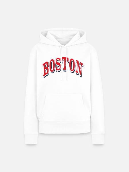 Boston - Frauen Premium Bio Hoodie - Weiß