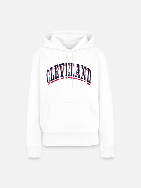 Cleveland - Frauen Premium Bio Hoodie - Weiß