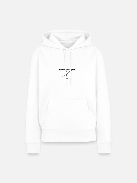 cherry blossom - Frauen Premium Bio Hoodie - Weiß