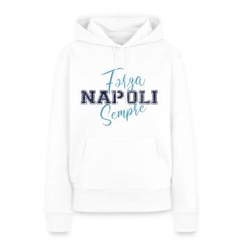 Napoli, Forza, Sempre - Frauen Premium Bio Hoodie - Weiß - Vorne - Julia (174cm)