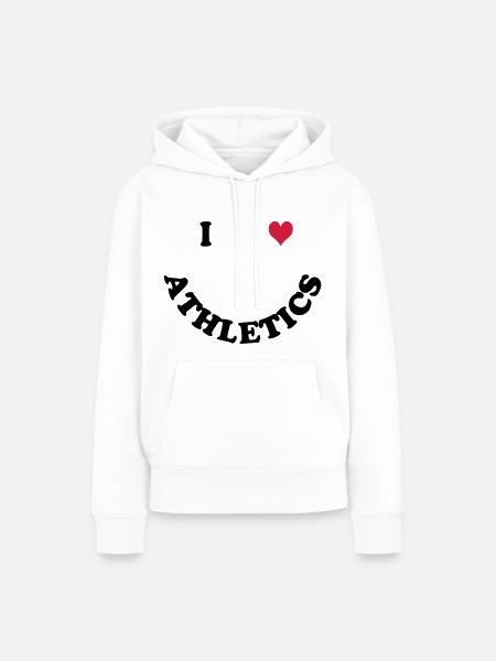 Athletik - Frauen Premium Bio Hoodie - Weiß