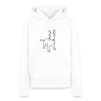 Bull Terrier, chien, chien de combat, dessin - Sweat à capuche Premium bio Femme - blanc - Devant - Julia (174cm)