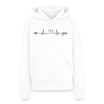 Herzschlag Herzlinie Puls EKG Schlichtes Motiv - Frauen Premium Bio Hoodie - Weiß - Vorne - Julia (174cm)