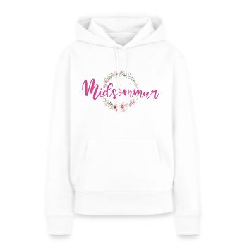 Midsommar, Suède, Suède, été, été, soleil - Sweat à capuche Premium bio Femme - blanc - Devant - Julia (174cm)