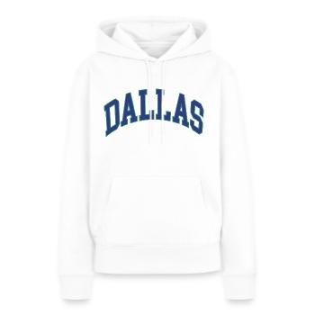 Dallas - Sweat à capuche Premium bio Femme - blanc - Devant - Julia (174cm)