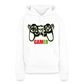 Spielkonsolen-Spieler - Frauen Premium Bio Hoodie - Weiß - Vorne - Julia (174cm)