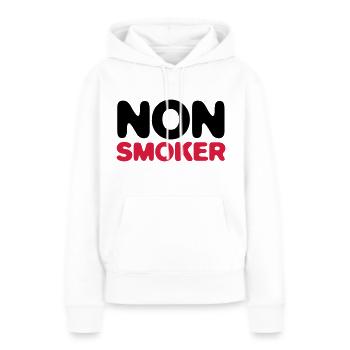 Ich bin Nichtraucher! - Frauen Premium Bio Hoodie - Weiß - Vorne - Julia (174cm)