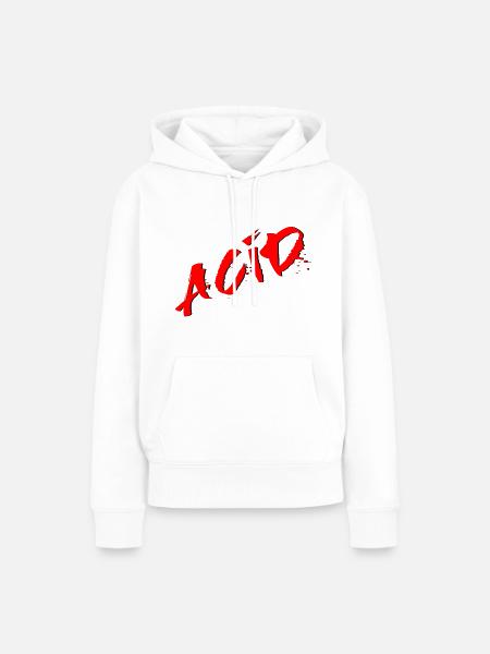 Acid - Techno - Acid House - Acid Rap - Frauen Premium Bio Hoodie - Weiß