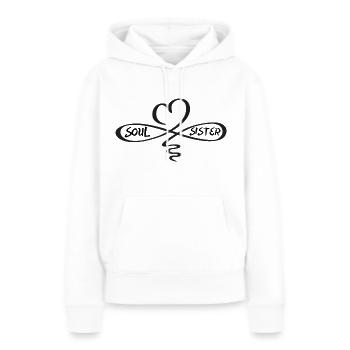 Soul sister Geschenk Freundinnen Schwester - Frauen Premium Bio Hoodie - Weiß - Vorne - Julia (174cm)