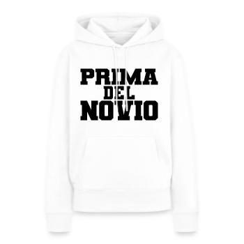 Prima del Novio Groom's Cousin Women Wedding Gift - Women’s Premium Organic Hoodie - white - Front - Julia (174cm)