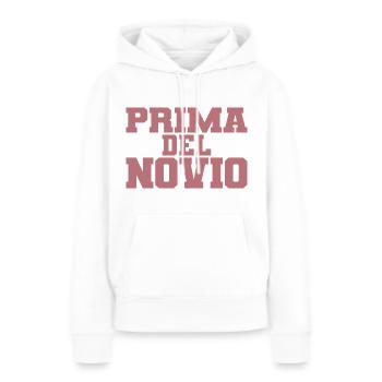 Prima del Novio Groom's Cousin Women Wedding Gift - Women’s Premium Organic Hoodie - white - Front - Julia (174cm)
