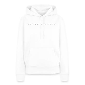 NERDY pour toujours - Faute de frappe - Sweat à capuche Premium bio Femme - blanc - Devant - Julia (174cm)