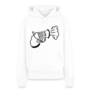 Armes à feu - Sweat à capuche Premium bio Femme - blanc - Devant - Julia (174cm)