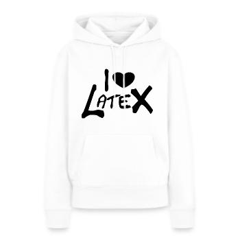J’adore Latex Fetish - Sweat à capuche Premium bio Femme - blanc - Devant - Julia (174cm)