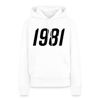 1981 Geburtsjahr Geburtstag - Frauen Premium Bio Hoodie - Weiß - Vorne - Julia (174cm)