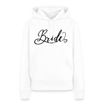 Fiançailles de couple de mariage assorties Lune de miel - Sweat à capuche Premium bio Femme - blanc - Devant - Julia (174cm)