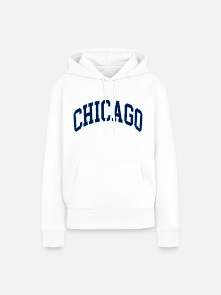 Chicago - Frauen Premium Bio Hoodie - Weiß