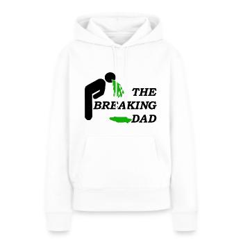 RUPTURE DE PAPA - Sweat à capuche Premium bio Femme - blanc - Devant - Julia (174cm)