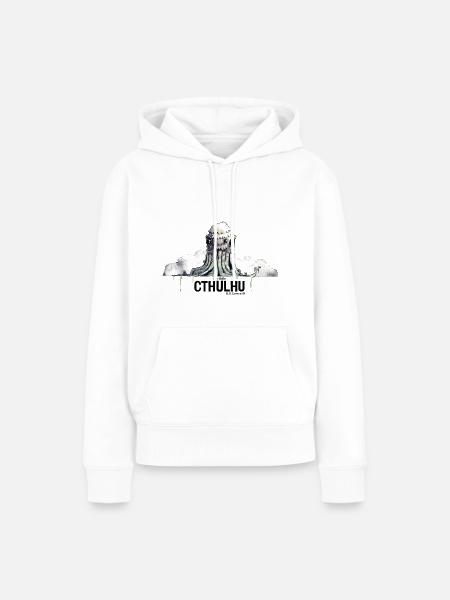 Cthulhu (H. P. Lovecraft) - Frauen Premium Bio Hoodie - Weiß