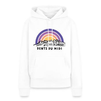 Dents du Midi Switzerland Mountain Valais Valais Souvenir - Women’s Premium Organic Hoodie - white - Front - Julia (174cm)