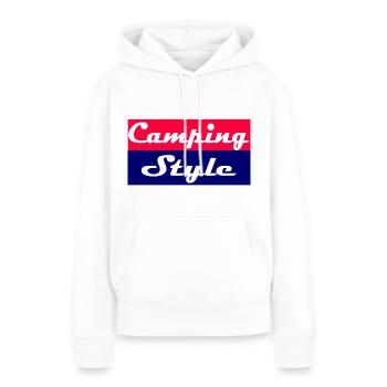 Camping Style - Frauen Premium Bio Hoodie - Weiß - Vorne - Julia (174cm)