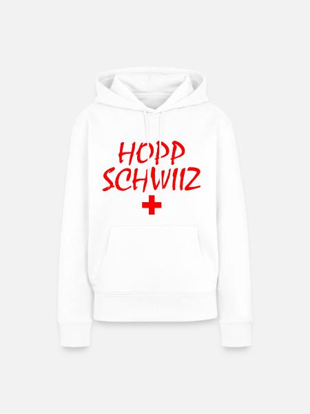 Hopp schwiiz - Frauen Premium Bio Hoodie - Weiß