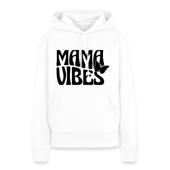 Mama Vibes mit Schmetterling - Frauen Premium Bio Hoodie - Weiß - Vorne - Julia (174cm)