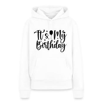 Birthday Queen 3 Joyeux anniversaire - Sweat à capuche Premium bio Femme - blanc - Devant - Julia (174cm)