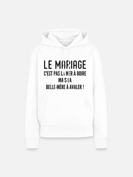 Schwiegermutter Humorvolles Zitat - Frauen Premium Bio Hoodie - Weiß