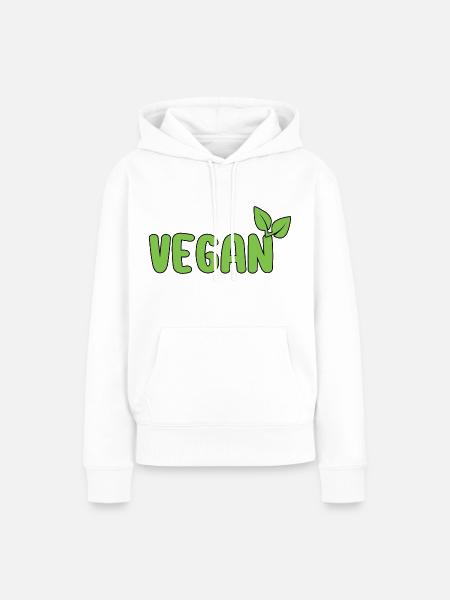 Vegan - Frauen Premium Bio Hoodie - Weiß