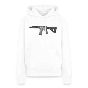 M4 - Zeichnung - Frauen Premium Bio Hoodie - Weiß - Vorne - Julia (174cm)