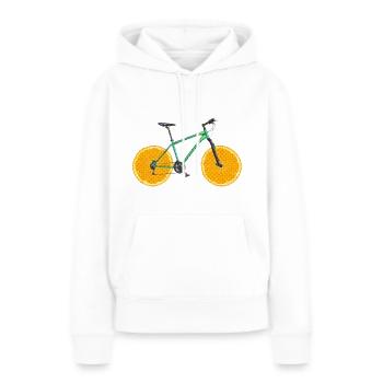 Bicycle with fruit lemon lime orange - Women’s Premium Organic Hoodie - white - Front - Julia (174cm)