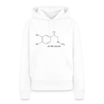 chemische Strukturformel von Adrenalin - Frauen Premium Bio Hoodie - Weiß - Vorne - Julia (174cm)