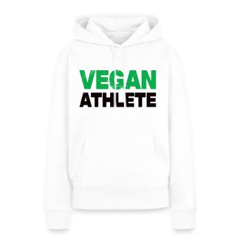 Vegan Athlete - Frauen Premium Bio Hoodie - Weiß - Vorne - Julia (174cm)