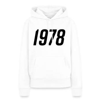 1978 Year of birth Date of birth - Women’s Premium Organic Hoodie - white - Front - Julia (174cm)