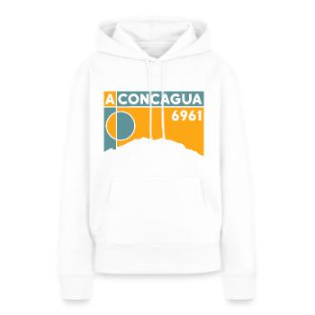 Cerro Aconcagua Andes Argentine Trekking Randonnée - Sweat à capuche Premium bio Femme - blanc - Devant - Julia (174cm)