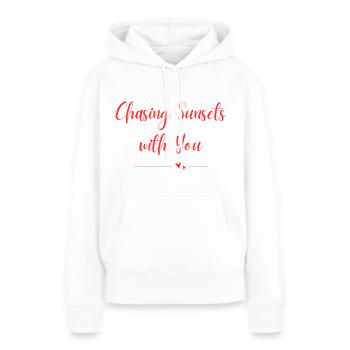 Chasing Sunsets with You - Women’s Premium Organic Hoodie - white - Front - Julia (174cm)