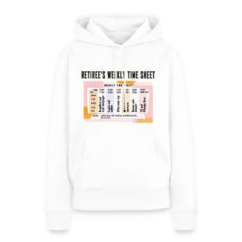 Zeitplan für Rentner - Entspannter Ruhestand - Frauen Premium Bio Hoodie - Weiß - Vorne - Julia (174cm)