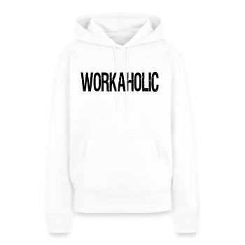 bourreau de travail - Sweat à capuche Premium bio Femme - blanc - Devant - Julia (174cm)