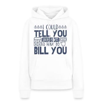 Buchhaltung steuern - Frauen Premium Bio Hoodie - Weiß - Vorne - Julia (174cm)