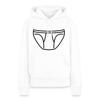 Unterhose - Frauen Premium Bio Hoodie - Weiß - Vorne - Julia (174cm)