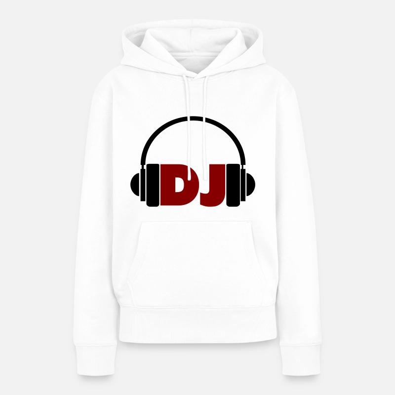 Casque DJ DeeJay - Sweat à capuche Premium bio Femme - blanc